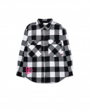 Chemise en flanelle à carreaux pour fille K-Pop Chemise en flanelle à carreaux pour fille K-Pop
