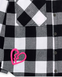 Chemise en flanelle à carreaux pour fille K-Pop Chemise en flanelle à carreaux pour fille K-Pop