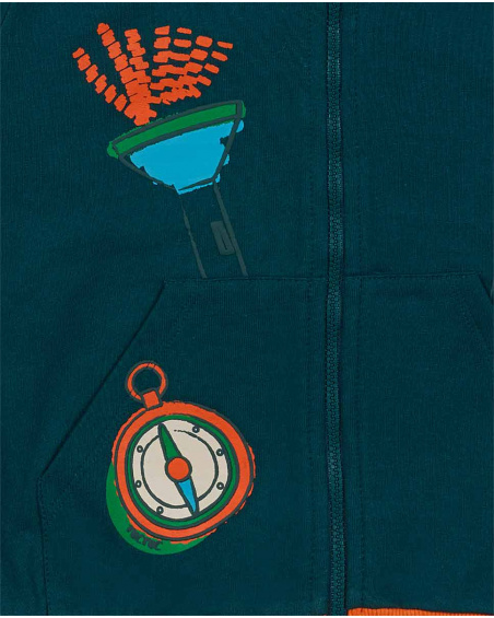 Veste polaire verte pour garçon Trecking Time Veste polaire verte pour garçon Trecking Time