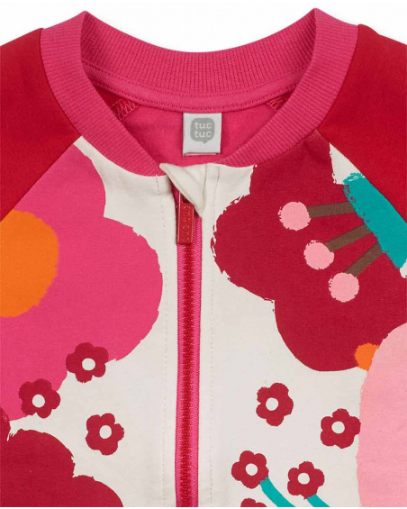 Veste en peluche rouge pour fille Besties Veste en peluche rouge pour fille Besties