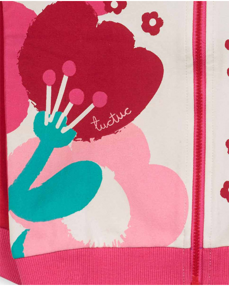 Veste en peluche rouge pour fille Besties Veste en peluche rouge pour fille Besties