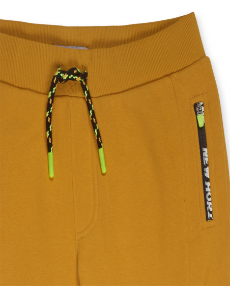 Pantalon en tricot jaune garçon New Horizons