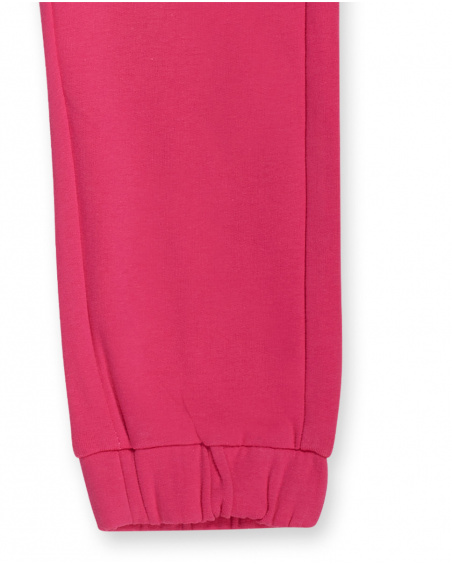 Pantalon en peluche rose pour fille Besties Pantalon en peluche rose pour fille Besties