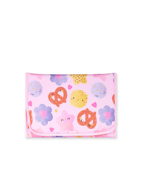 Sac de maternité rose à imprimé Happy Cookies