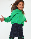 Jupe en jean Wild Flower bleu pour fille Jupe en jean Wild Flower bleu pour fille