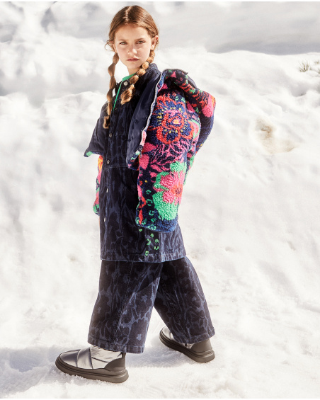 Robe en jean bleu pour fille Wild Flower