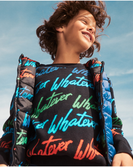 Pull en tricot bleu enfant Creative Minds Pull en tricot bleu enfant Creative Minds