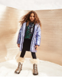 Manteau plat lilas fille Nocturne Manteau plat lilas fille Nocturne