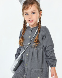 Robe en jean gris pour fille Cattitude Robe en jean gris pour fille Cattitude