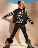 Pantalon en tricot noir pour fille Dark Romance Pantalon en tricot noir pour fille Dark Romance