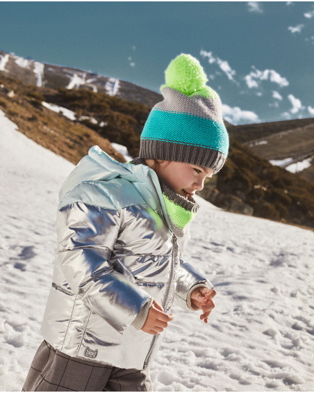Parka matelassée bleue fille Cattitude Parka matelassée bleue fille Cattitude