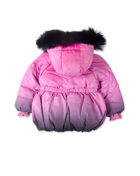 Parka matelassée rose fille Big Hugs