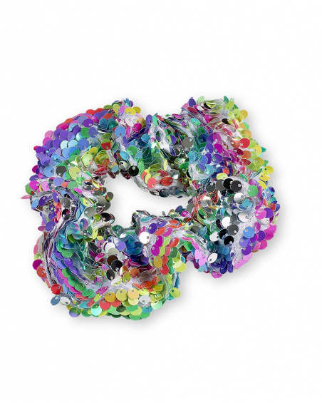 Chouchou fille à sequins colorés Wild Flower Chouchou fille à sequins colorés Wild Flower