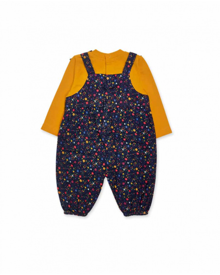 Barboteuse jaune pour fille Pugs Life Barboteuse jaune pour fille Pugs Life