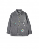 Chemise en denim gris pour garçon Cattitude Chemise en denim gris pour garçon Cattitude