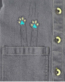 Chemise en denim gris pour garçon Cattitude Chemise en denim gris pour garçon Cattitude