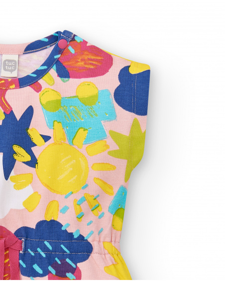 Robe en maille jaune fille collection Run Sing Jump