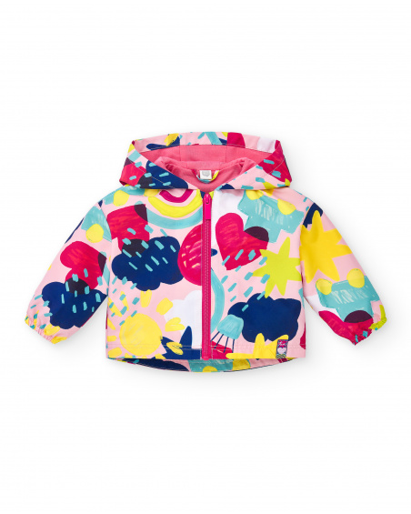Coupe-vent rose fille collection Run Sing Jump