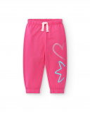 Pantalon peluche fille fuchsia collection Run Sing Jump