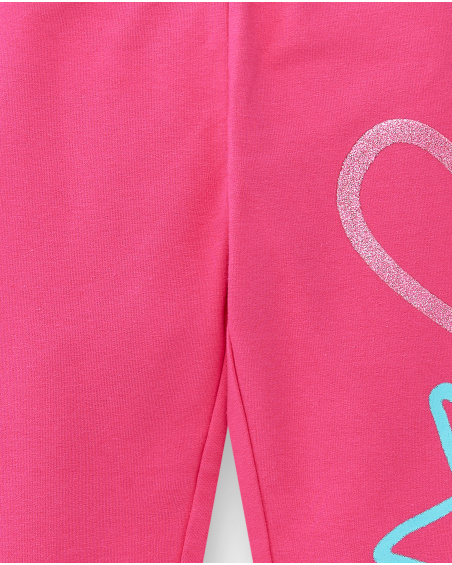 Pantalon peluche fille fuchsia collection Run Sing Jump
