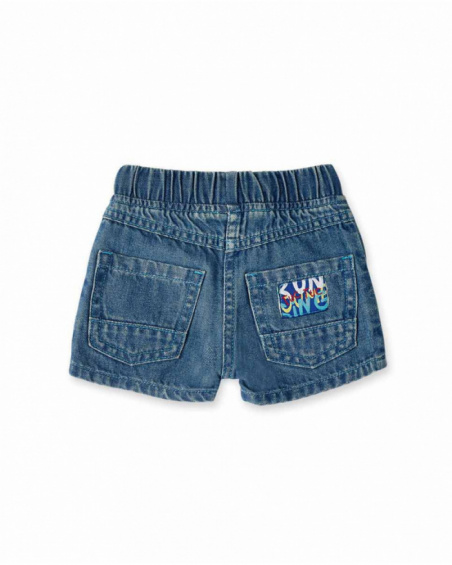 Short en jean bleu garçon collection Run Sing Jump