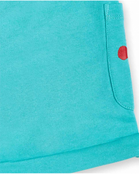 Bermuda garçon peluche bleu collection Run Sing Jump
