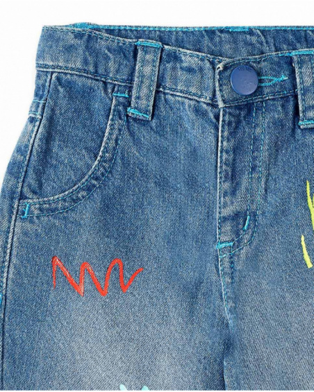 Pantalon en jean bleu garçon collection Run Sing Jump