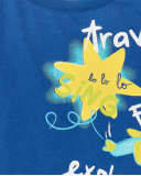 T-shirt garçon bleu en maille collection Run Sing Jump T-shirt garçon bleu en maille collection Run Sing Jump