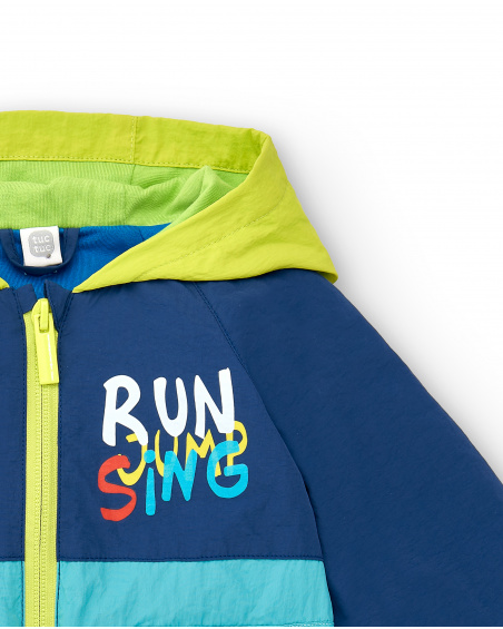 Coupe vent garçon vert bleu collection Run Sing Jump