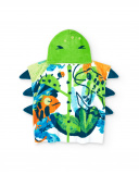 Serviette poncho enfant verte collection Tropadelic