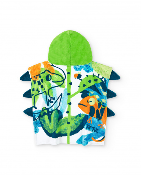 Serviette poncho enfant verte collection Tropadelic