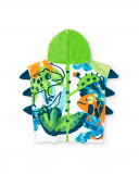 Serviette poncho enfant verte collection Tropadelic