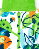 Serviette poncho enfant verte collection Tropadelic