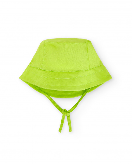 Chapeau plat vert garçon collection Tropadelic