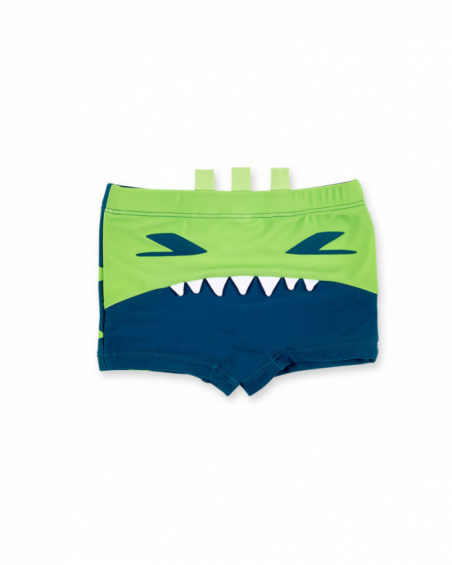 Maillot de bain boxer garçon vert collection Tropadelic