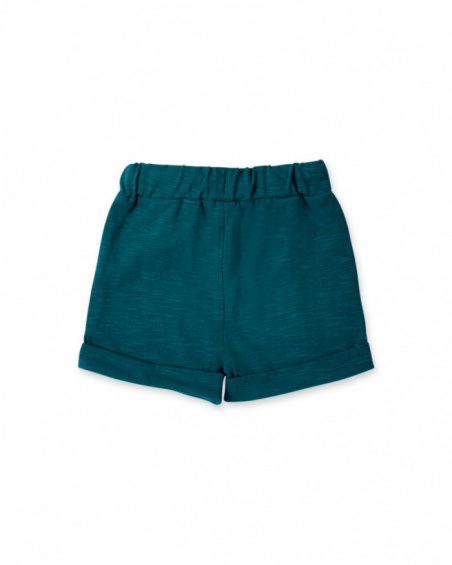 Short garçon en maille vert collection Tropadelic