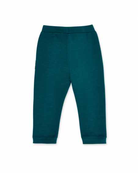 Pantalon peluche garçon vert collection Tropadelic Pantalon peluche garçon vert collection Tropadelic