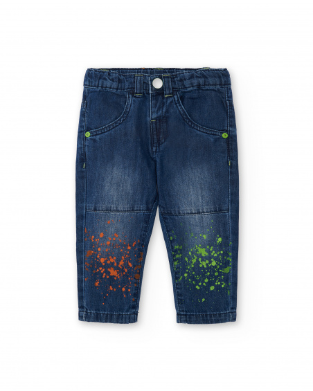 Pantalon garçon Debin bleu collection Tropadelic