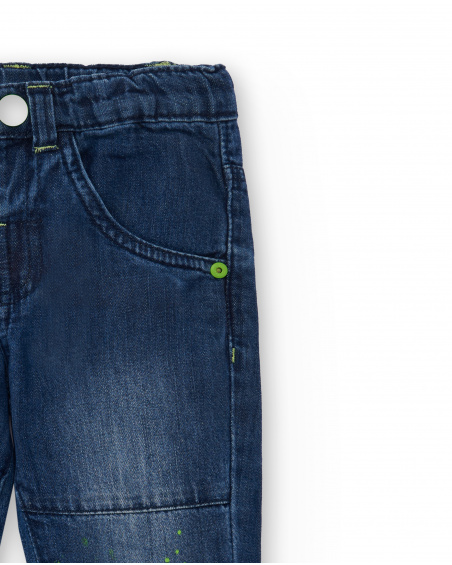 Pantalon garçon Debin bleu collection Tropadelic