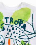 T-shirt garçon en maille blanc collection Tropadelic T-shirt garçon en maille blanc collection Tropadelic