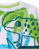 T-shirt long en maille blanc garçon collection Tropadelic