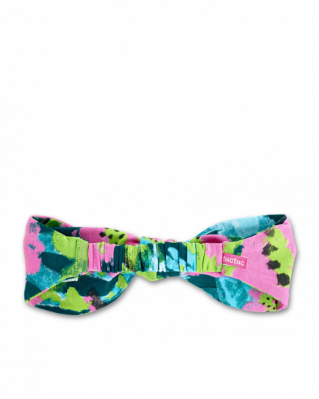 Bandeau fille en tricot vert collection Tropadelic