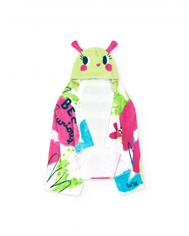 Serviette poncho verte fille collection Tropadelic