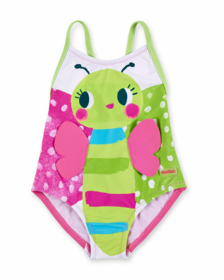 Maillot de bain vert fille collection Tropadelic