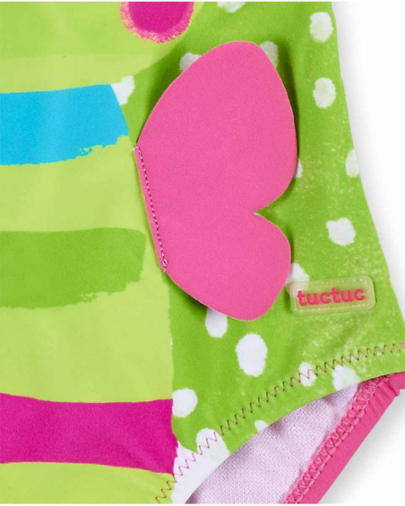 Maillot de bain vert fille collection Tropadelic