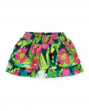 Jupe fille en popeline verte collection Tropadelic Jupe fille en popeline verte collection Tropadelic