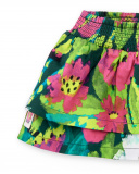 Jupe fille en popeline verte collection Tropadelic Jupe fille en popeline verte collection Tropadelic