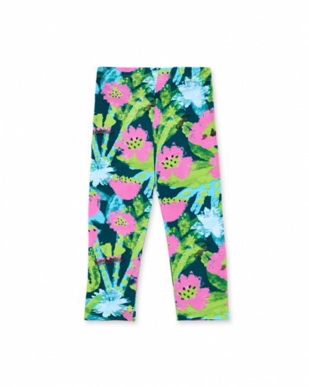 Legging maille vert fille collection Tropadelic