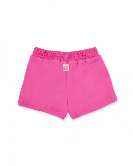 Short en maille rose fille collection Tropadelic Short en maille rose fille collection Tropadelic