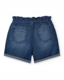 Short en jean bleu fille collection Tropadelic Short en jean bleu fille collection Tropadelic